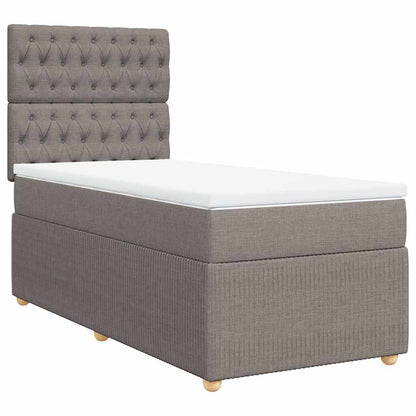 Giroletto a Molle con Materasso Tortora 90x190 cm in Tessuto