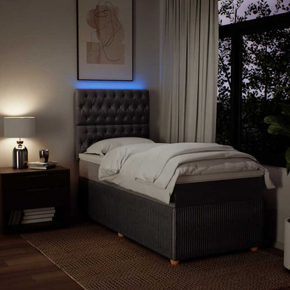 Giroletto a Molle con Materasso Tortora 90x190 cm in Tessuto