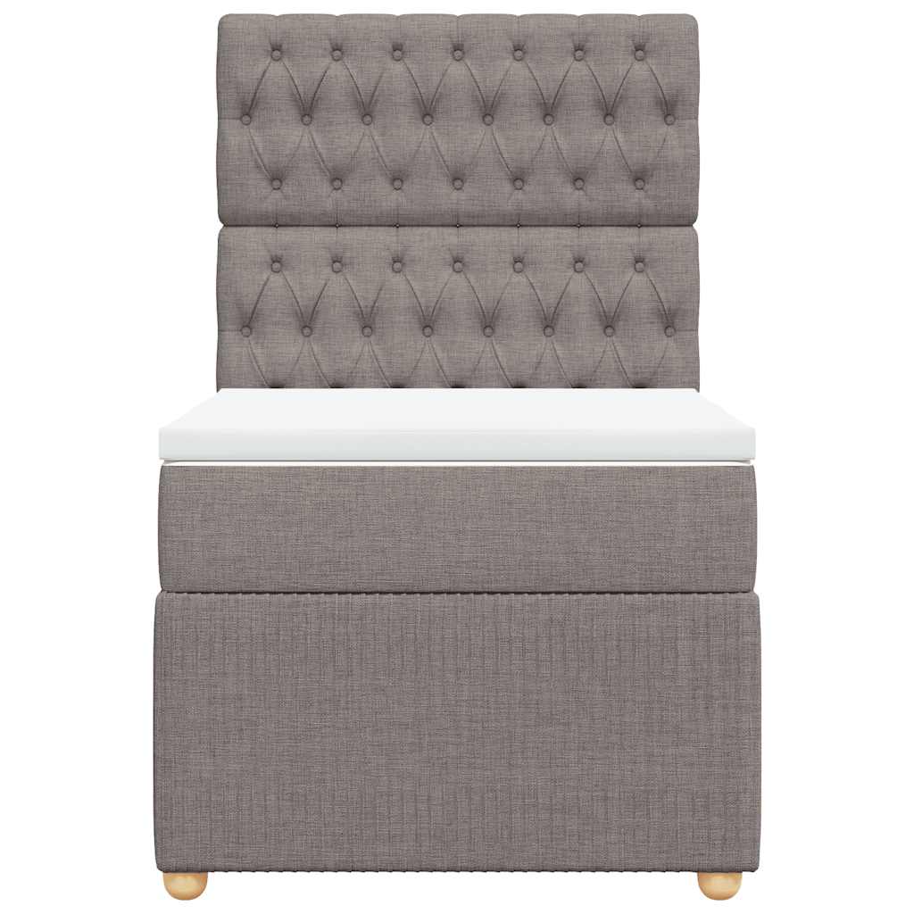 Giroletto a Molle con Materasso Tortora 90x190 cm in Tessuto