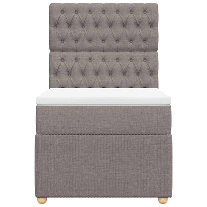 Giroletto a Molle con Materasso Tortora 90x190 cm in Tessuto