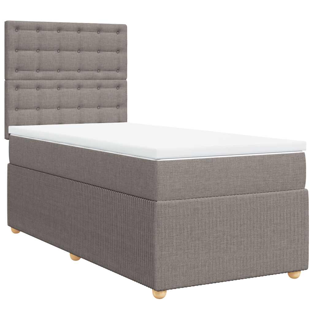 Giroletto a Molle con Materasso Tortora 90x190 cm in Tessuto