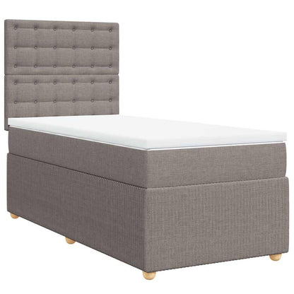 Giroletto a Molle con Materasso Tortora 90x190 cm in Tessuto