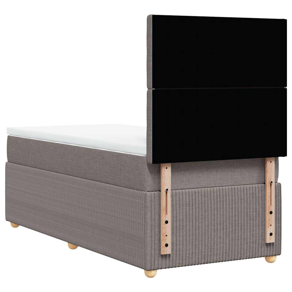 Giroletto a Molle con Materasso Tortora 90x190 cm in Tessuto