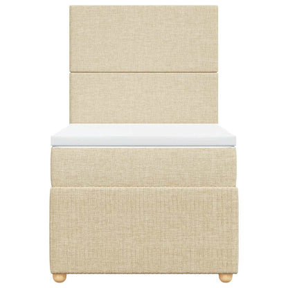 Giroletto a Molle con Materasso Crema 90x200 cm inTessuto