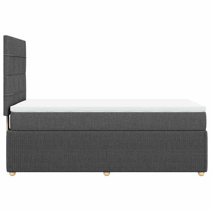 Giroletto a Molle con Materasso Grigio Scuro 90x200 cm Tessuto | homemem39