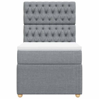 Giroletto a Molle con Materasso Grigio Chiaro 90x200 cm Tessuto - homemem39