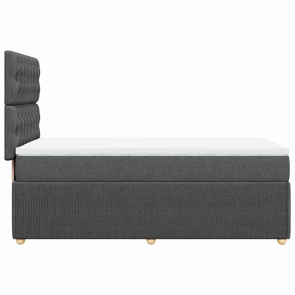 Giroletto a Molle con Materasso Grigio Scuro 90x200 cm Tessuto | homemem39