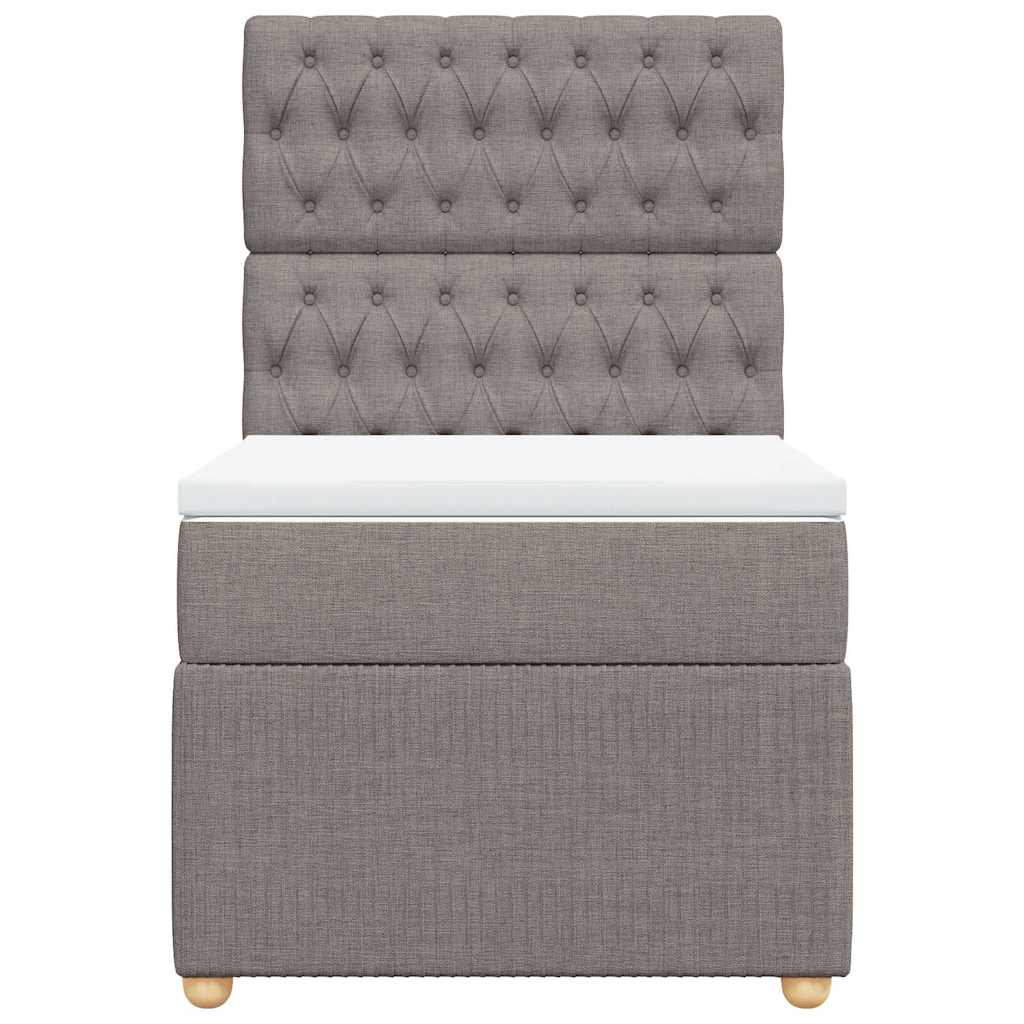 Giroletto a Molle con Materasso Tortora 90x200 cm inTessuto