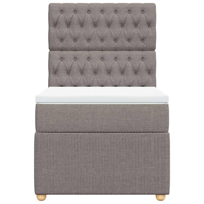 Giroletto a Molle con Materasso Tortora 90x200 cm inTessuto