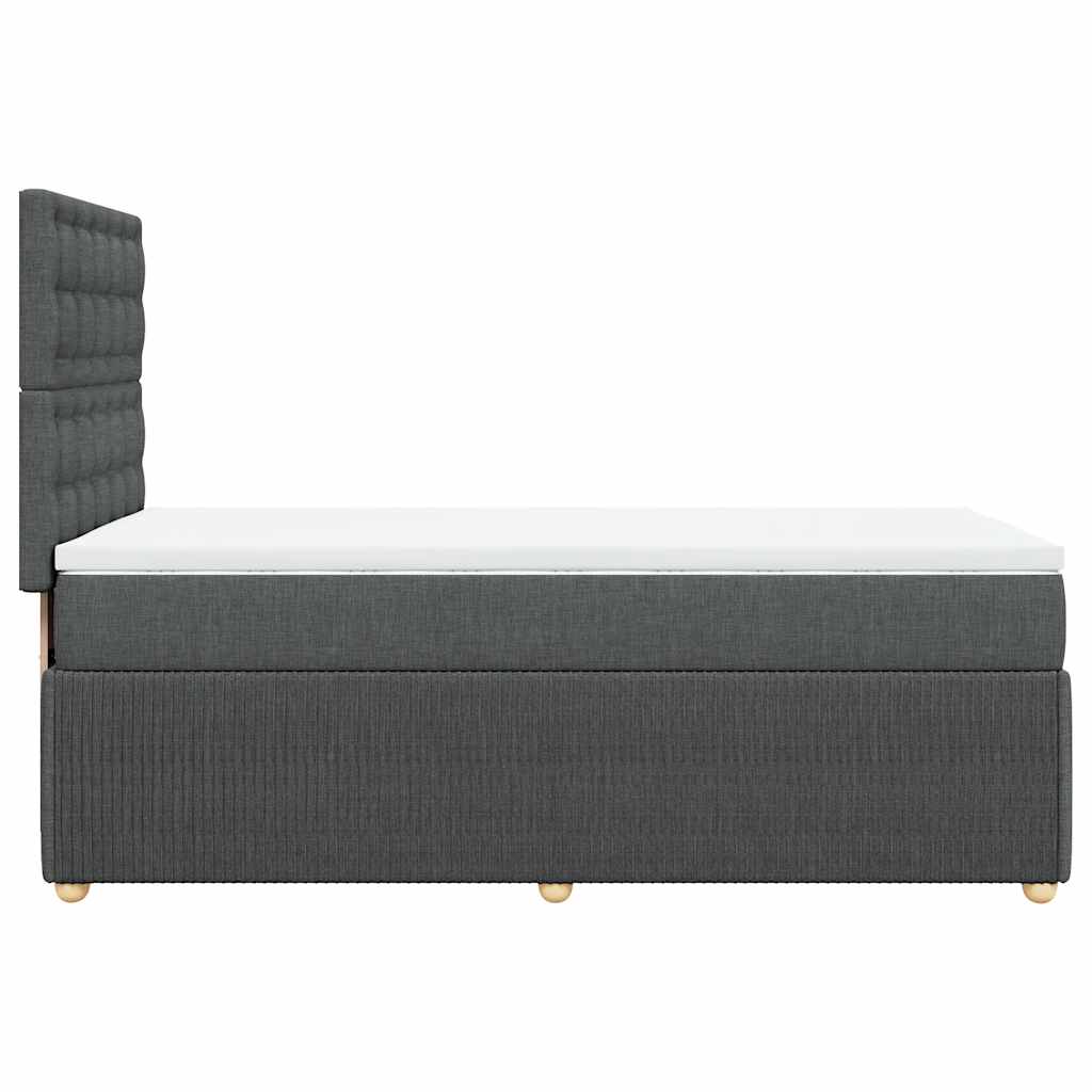 Giroletto a Molle con Materasso Grigio Scuro 90x200 cm Tessuto | homemem39
