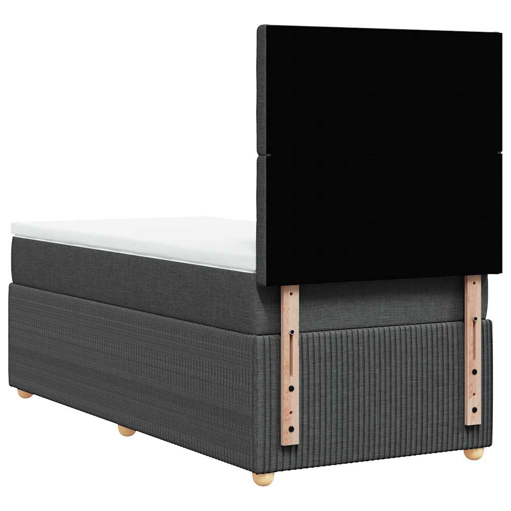Giroletto a Molle con Materasso Grigio Scuro 90x200 cm Tessuto | homemem39