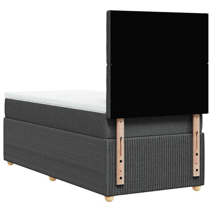 Giroletto a Molle con Materasso Grigio Scuro 90x200 cm Tessuto | homemem39