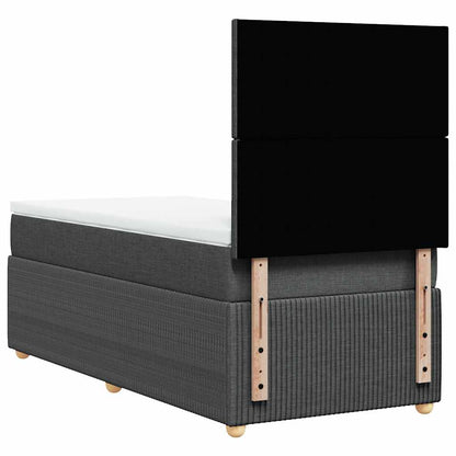 Giroletto a Molle con Materasso Grigio Scuro 100x200 cm Tessuto | homemem39