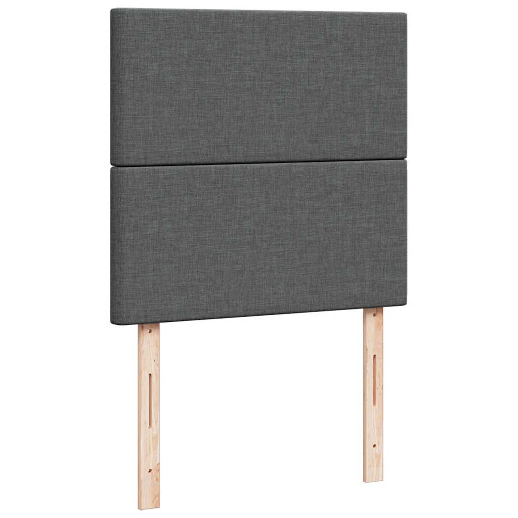 Giroletto a Molle con Materasso Grigio Scuro 100x200 cm Tessuto | homemem39