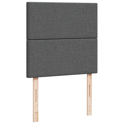 Giroletto a Molle con Materasso Grigio Scuro 100x200 cm Tessuto | homemem39