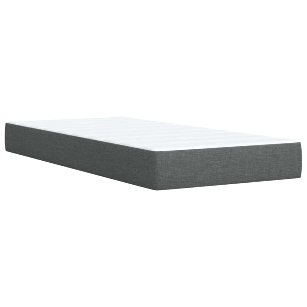 Giroletto a Molle con Materasso Grigio Scuro 100x200 cm Tessuto | homemem39