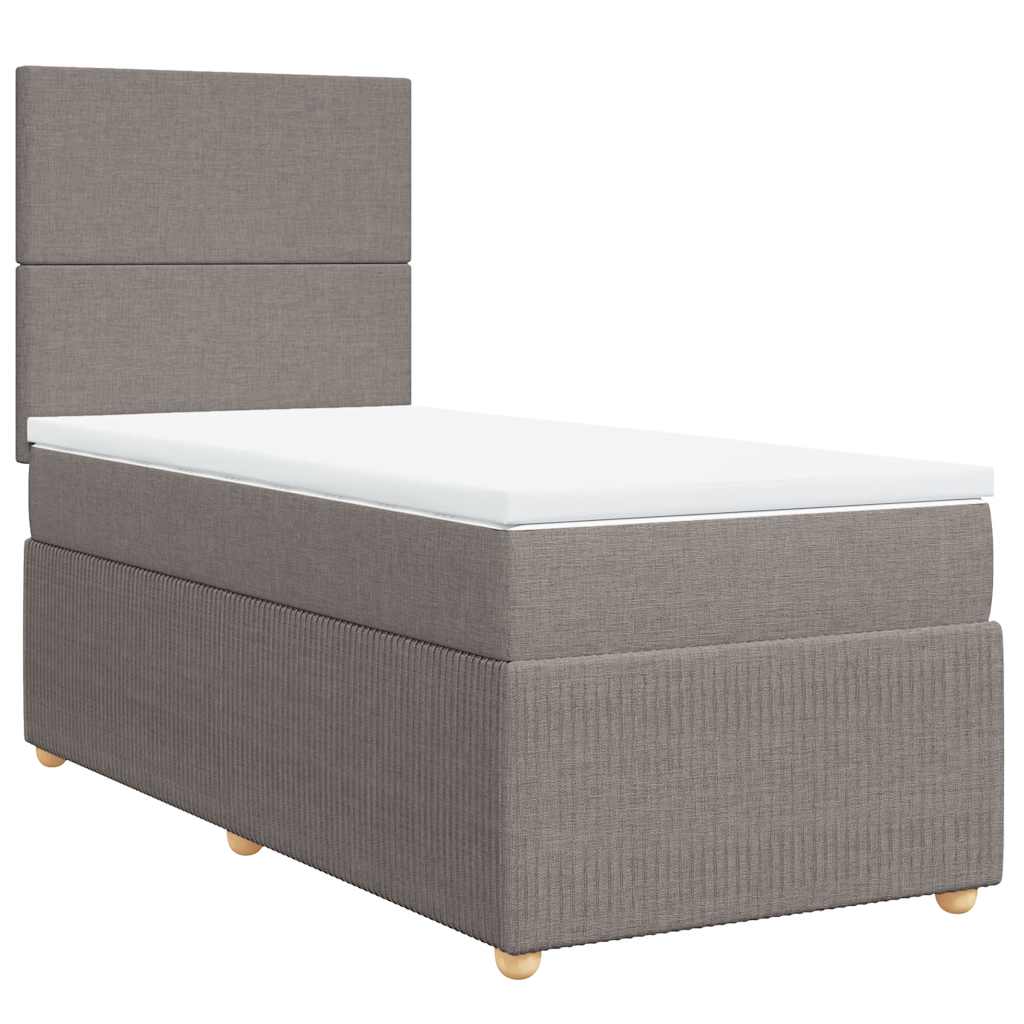 Giroletto a Molle con Materasso Tortora 100x200 cm in Tessuto | homemem39