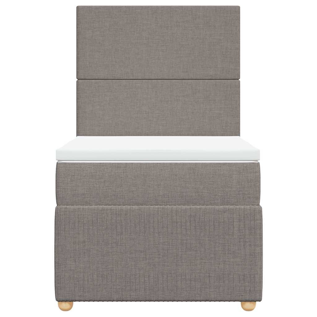 Giroletto a Molle con Materasso Tortora 100x200 cm in Tessuto | homemem39