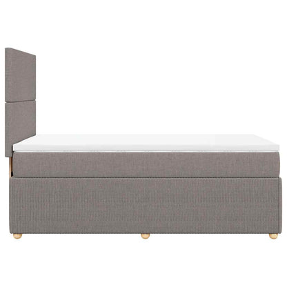 Giroletto a Molle con Materasso Tortora 100x200 cm in Tessuto | homemem39