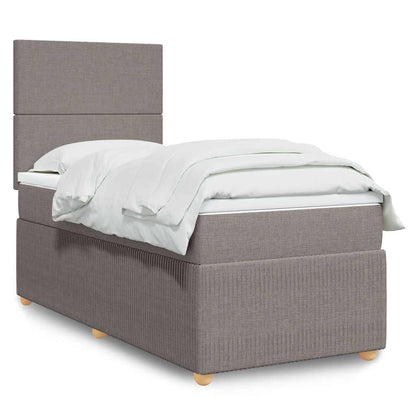 Giroletto a Molle con Materasso Tortora 100x200 cm in Tessuto | homemem39