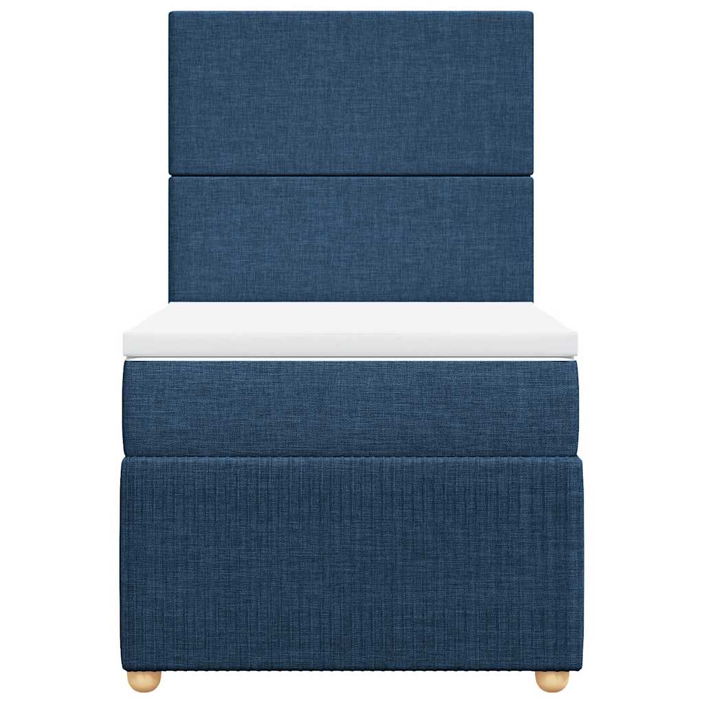 Giroletto a Molle con Materasso Blu 100x200 cm in Tessuto