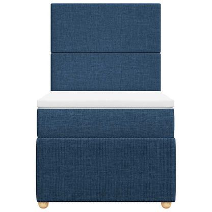 Giroletto a Molle con Materasso Blu 100x200 cm in Tessuto