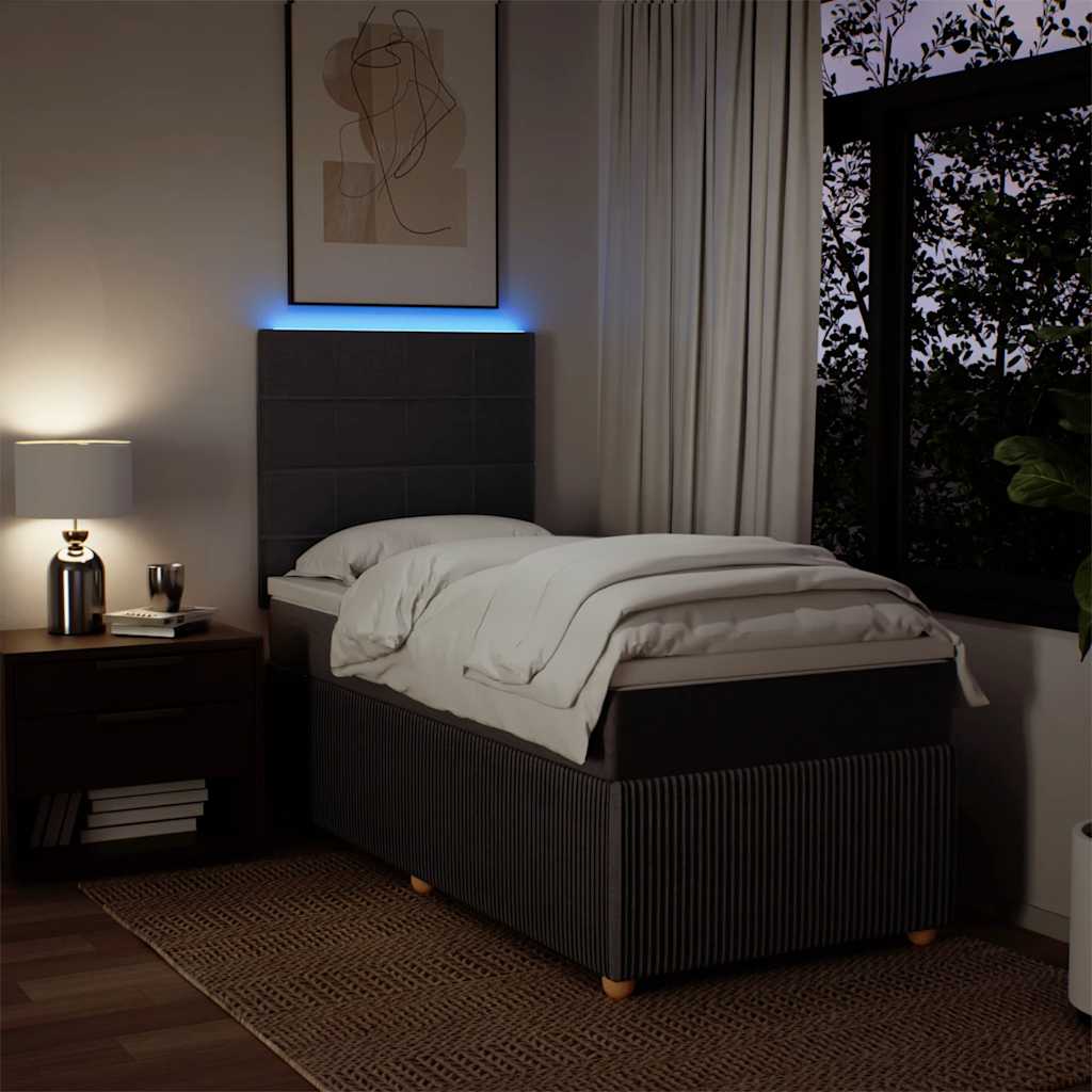 Giroletto a Molle con Materasso Marrone Scuro 100x200cm Tessuto | homemem39