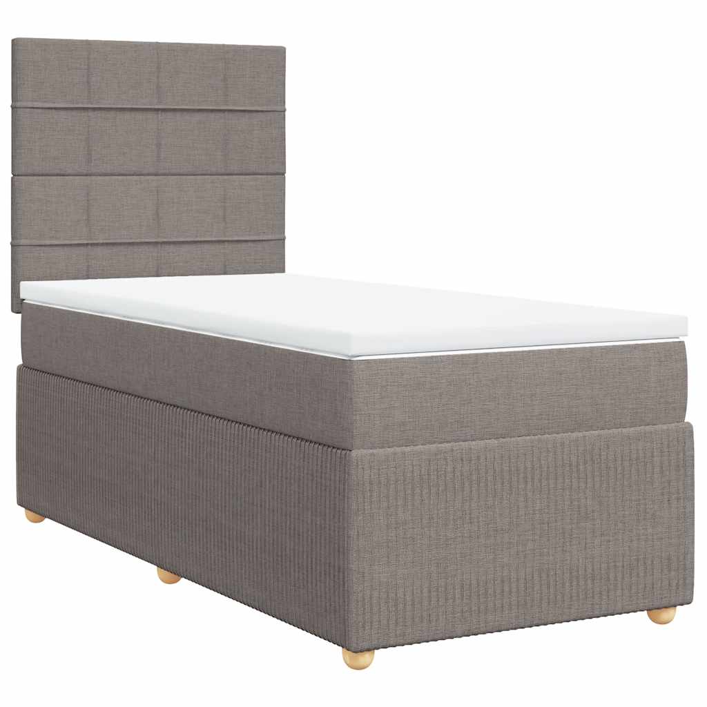 Giroletto a Molle con Materasso Tortora 100x200 cm in Tessuto | homemem39