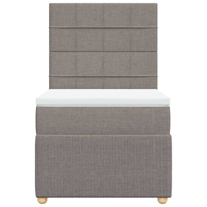 Giroletto a Molle con Materasso Tortora 100x200 cm in Tessuto | homemem39