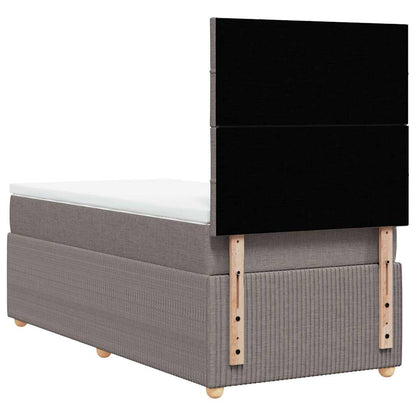 Giroletto a Molle con Materasso Tortora 100x200 cm in Tessuto | homemem39