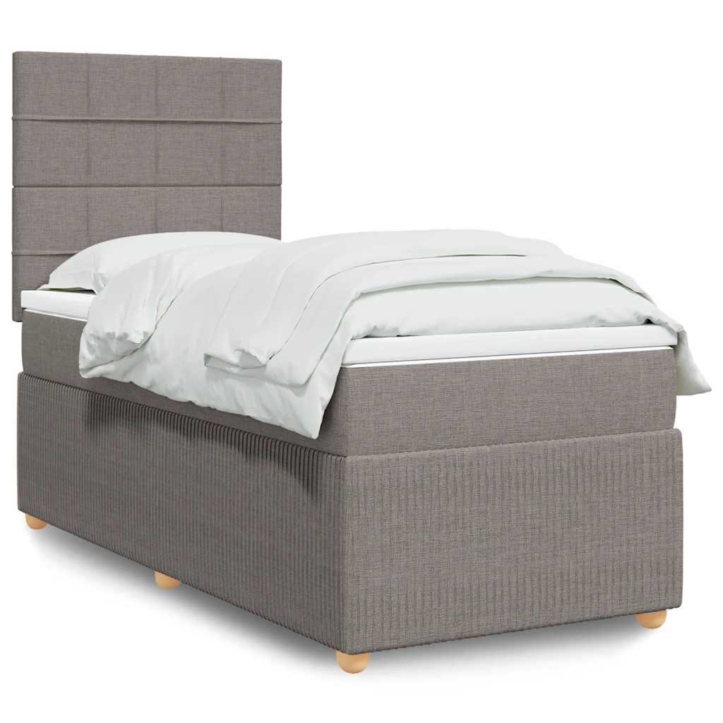 Giroletto a Molle con Materasso Tortora 100x200 cm in Tessuto | homemem39