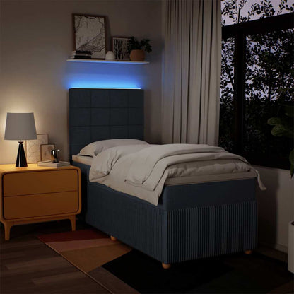 Giroletto a Molle con Materasso Blu 100x200 cm in Tessuto | homemem39