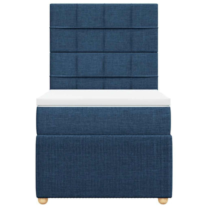 Giroletto a Molle con Materasso Blu 100x200 cm in Tessuto | homemem39