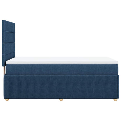 Giroletto a Molle con Materasso Blu 100x200 cm in Tessuto | homemem39