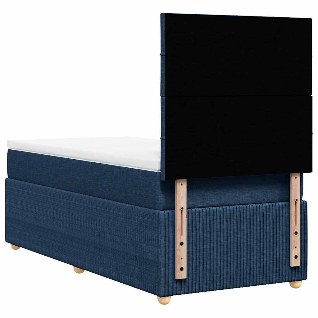 Giroletto a Molle con Materasso Blu 100x200 cm in Tessuto | homemem39