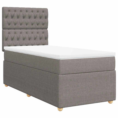 Giroletto a Molle con Materasso Tortora 100x200 cm in Tessuto | homemem39