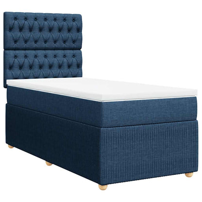 Giroletto a Molle con Materasso Blu 100x200 cm in Tessuto | homemem39