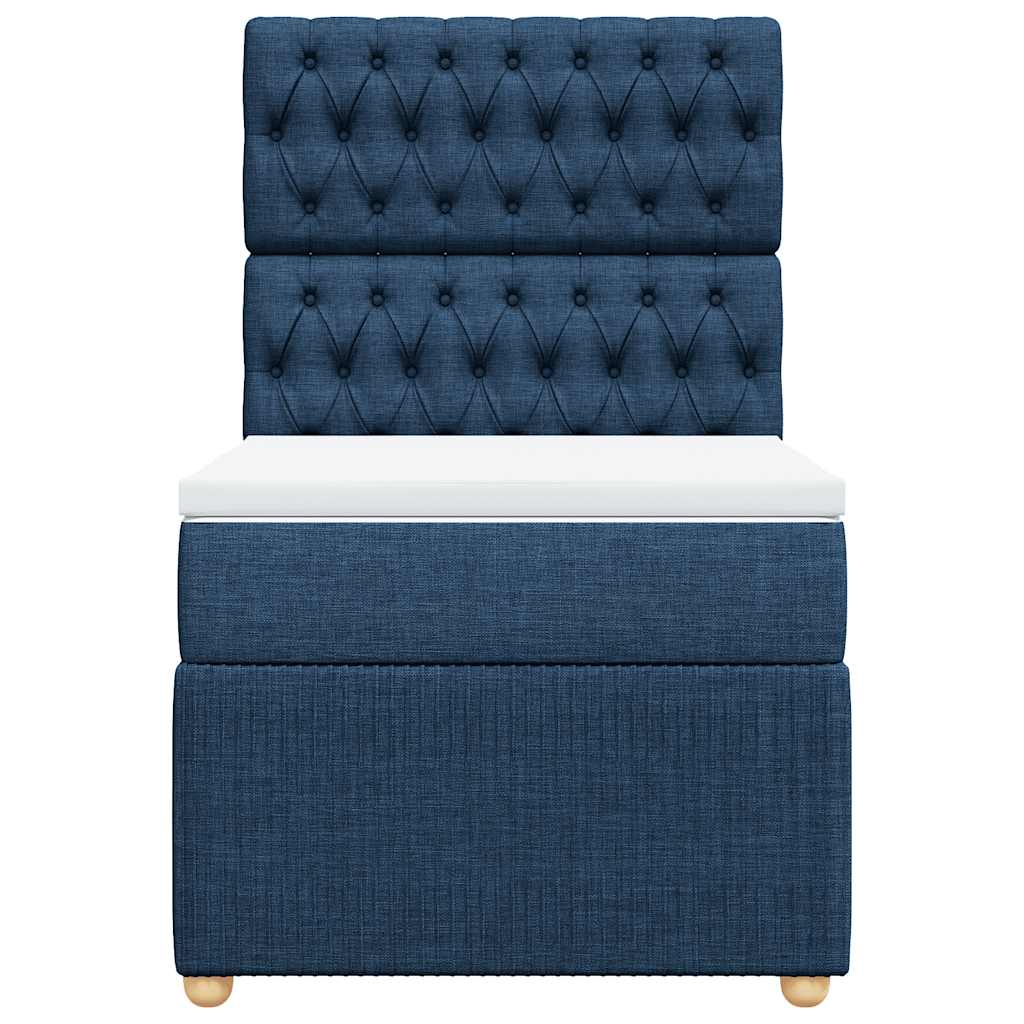 Giroletto a Molle con Materasso Blu 100x200 cm in Tessuto | homemem39