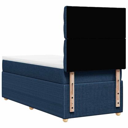 Giroletto a Molle con Materasso Blu 100x200 cm in Tessuto | homemem39