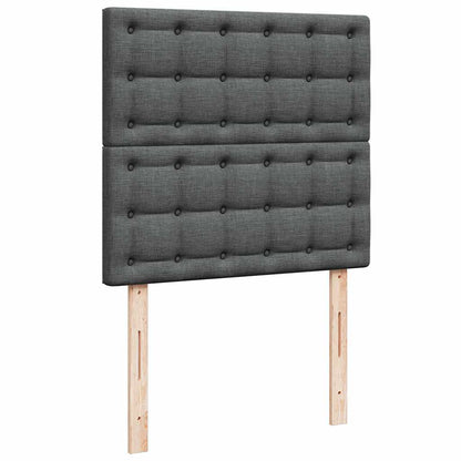 Giroletto a Molle con Materasso Grigio Scuro 100x200 cm Tessuto | homemem39