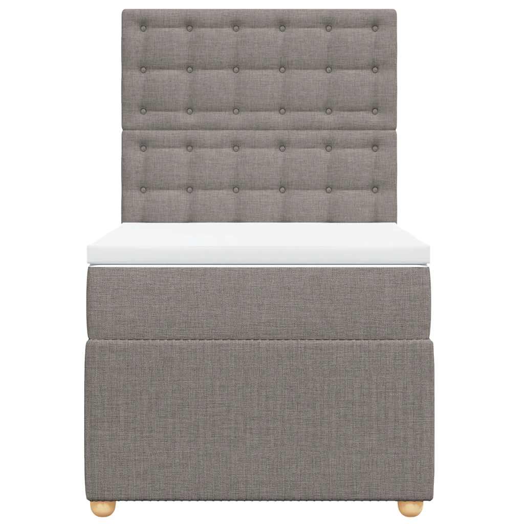 Giroletto a Molle con Materasso Tortora 100x200 cm in Tessuto | homemem39