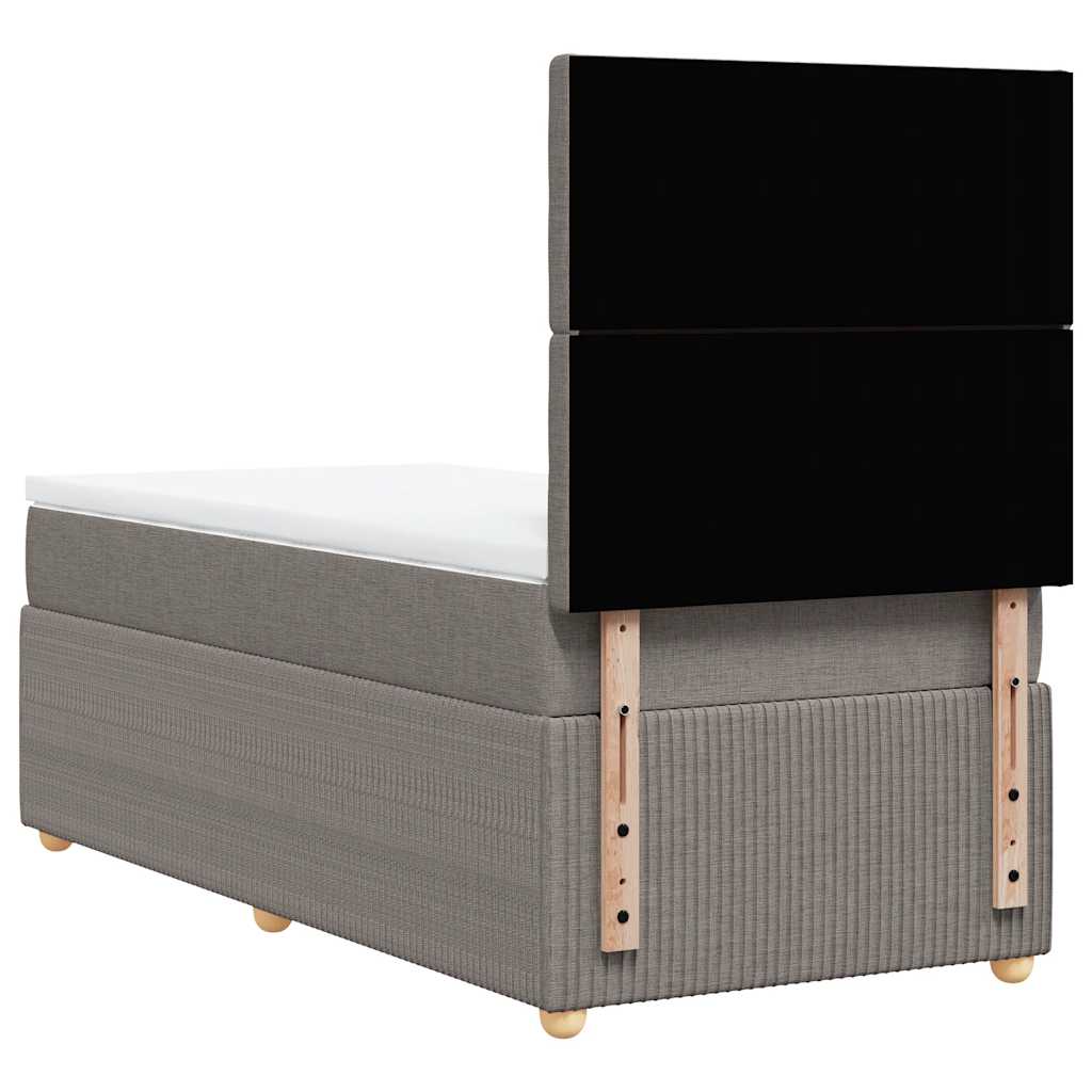 Giroletto a Molle con Materasso Tortora 100x200 cm in Tessuto | homemem39