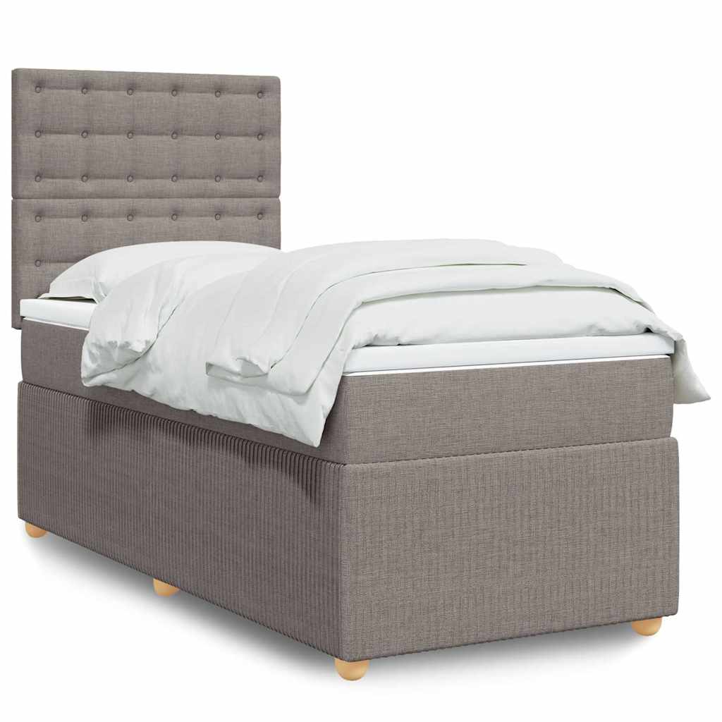 Giroletto a Molle con Materasso Tortora 100x200 cm in Tessuto | homemem39