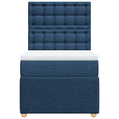 Giroletto a Molle con Materasso Blu 100x200 cm in Tessuto