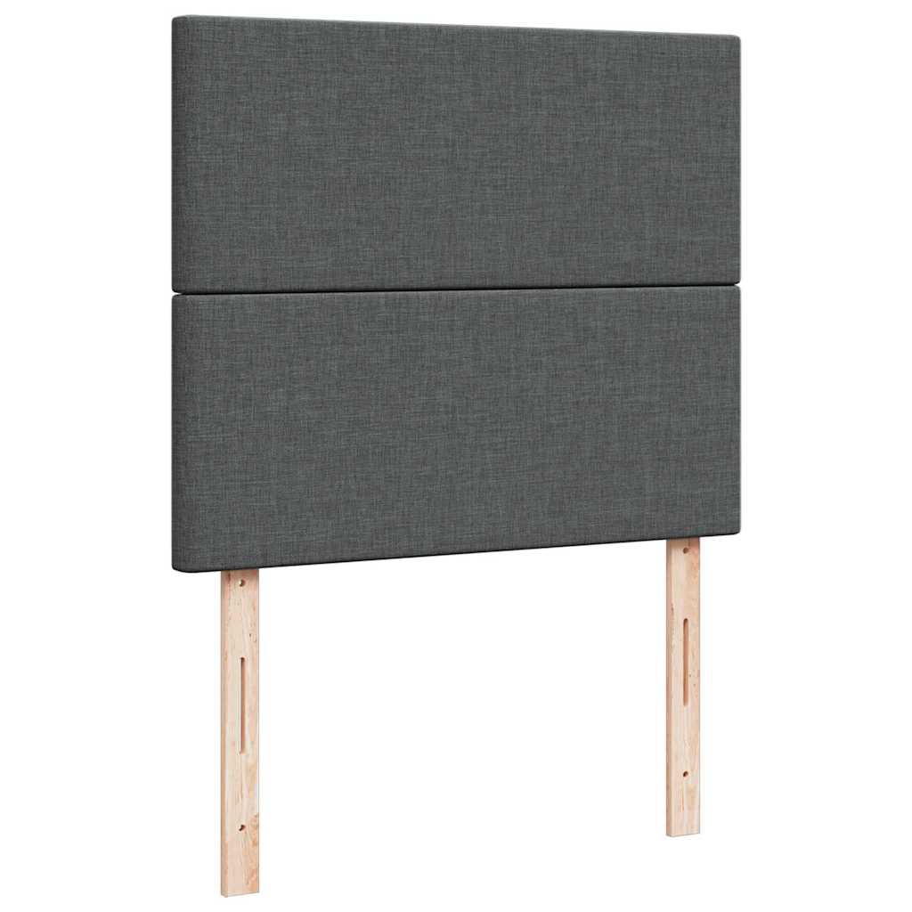 Giroletto a Molle con Materasso Grigio Scuro 120x190cm Tessuto