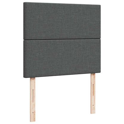 Giroletto a Molle con Materasso Grigio Scuro 120x190cm Tessuto