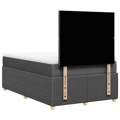 Giroletto a Molle con Materasso Grigio Scuro 120x190cm Tessuto
