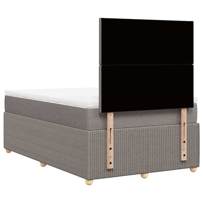 Giroletto a Molle con Materasso Tortora 120x190 cm in Tessuto