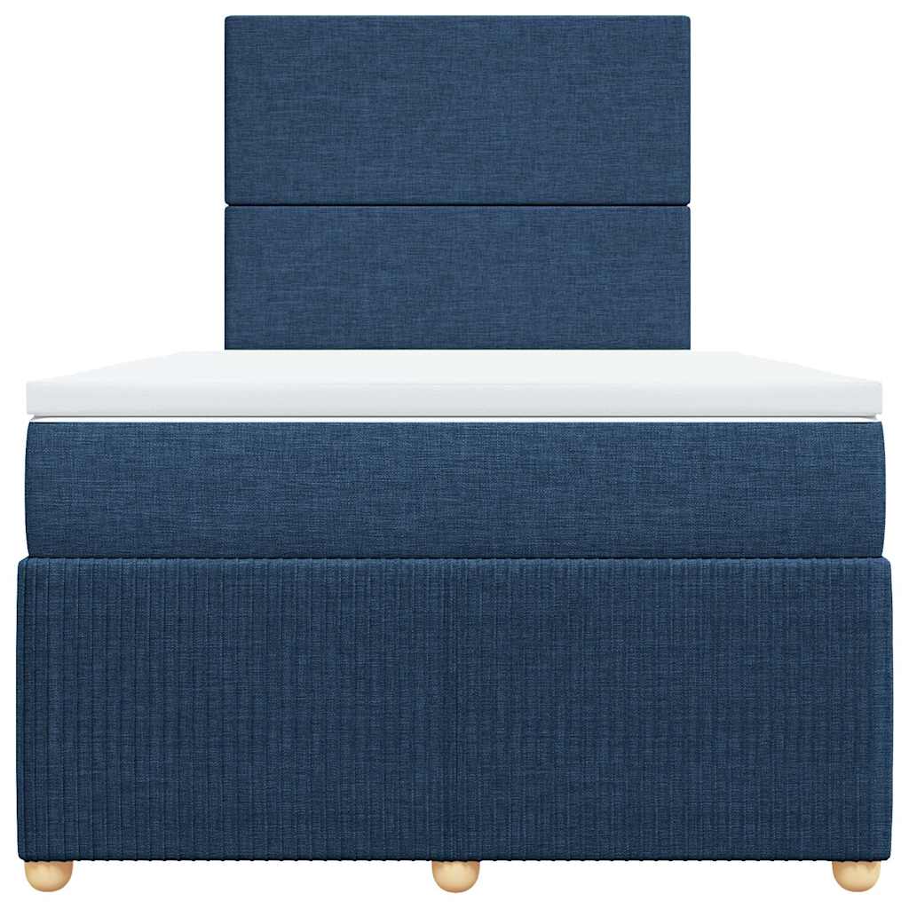 Giroletto a Molle con Materasso Blu 120x190 cm in Tessuto