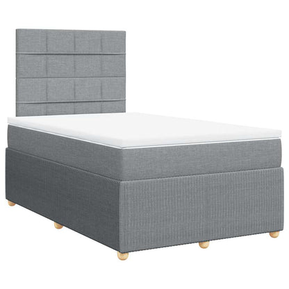 Giroletto a Molle con Materasso Grigio Chiaro 120x190cm Tessuto